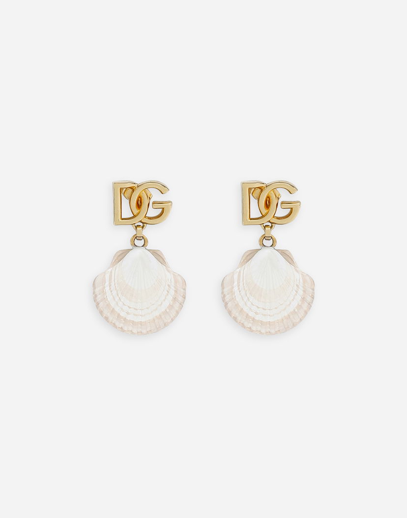 Сережки Dolce & Gabbana Gold-tone Shell Dangle Earrings Металік | WEQ6A1W1111ZOO00