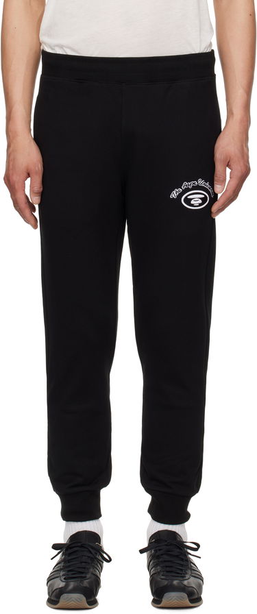 Спортивні штани AAPE by A Bathing Ape AAPE by A Bathing Ape 'AAPE' Basic Sweatpants чорний | AAPPTMB698XXNBKX, 0