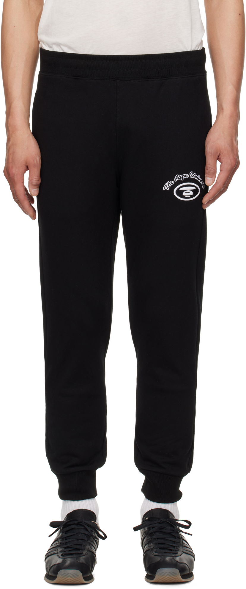 Спортивні штани AAPE by A Bathing Ape AAPE by A Bathing Ape 'AAPE' Basic Sweatpants чорний | AAPPTMB698XXNBKX