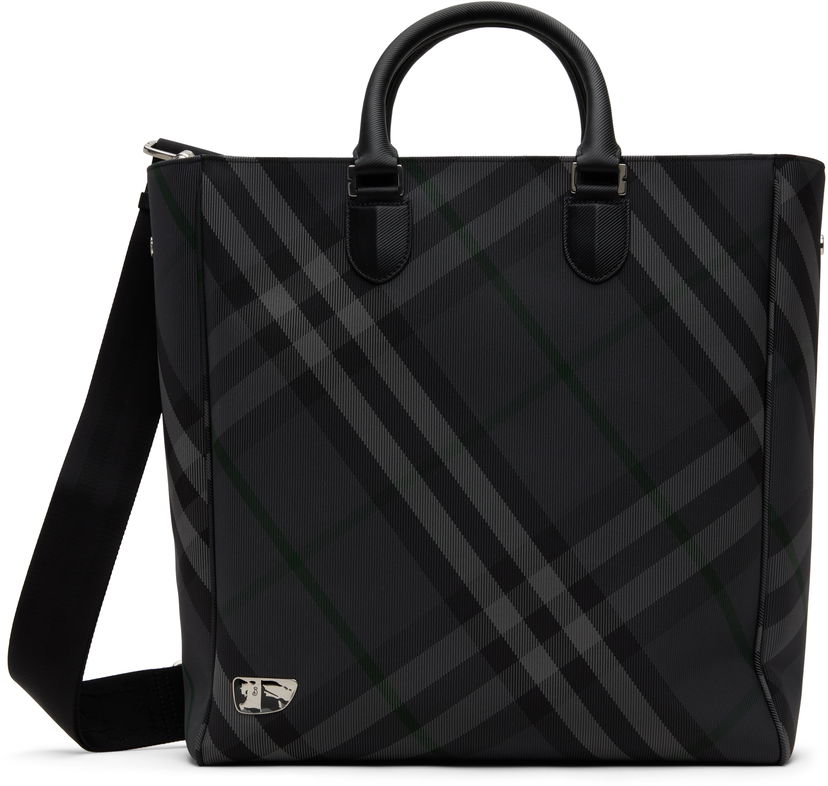 сумка-тоут Burberry Grid Check Tote Bag Сірий | 8097355