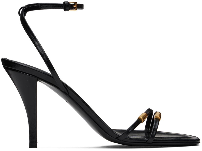 Аксесуари The Row The Row Cleo Bijoux Leather Heeled Sandals чорний | F1507-L35