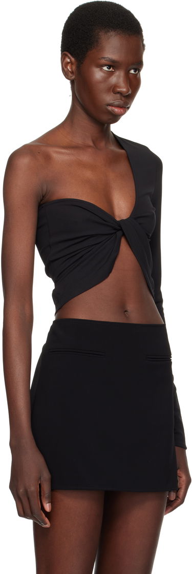 Безрукавка Courrèges Courrèges Twist Asymmetrical Cropped Top чорний | 225JTO412JS0220, 1