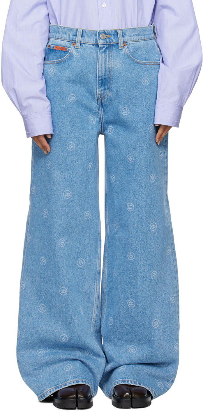 Джинси Martine Rose Wide Leg Jeans Синій | 225WD05508