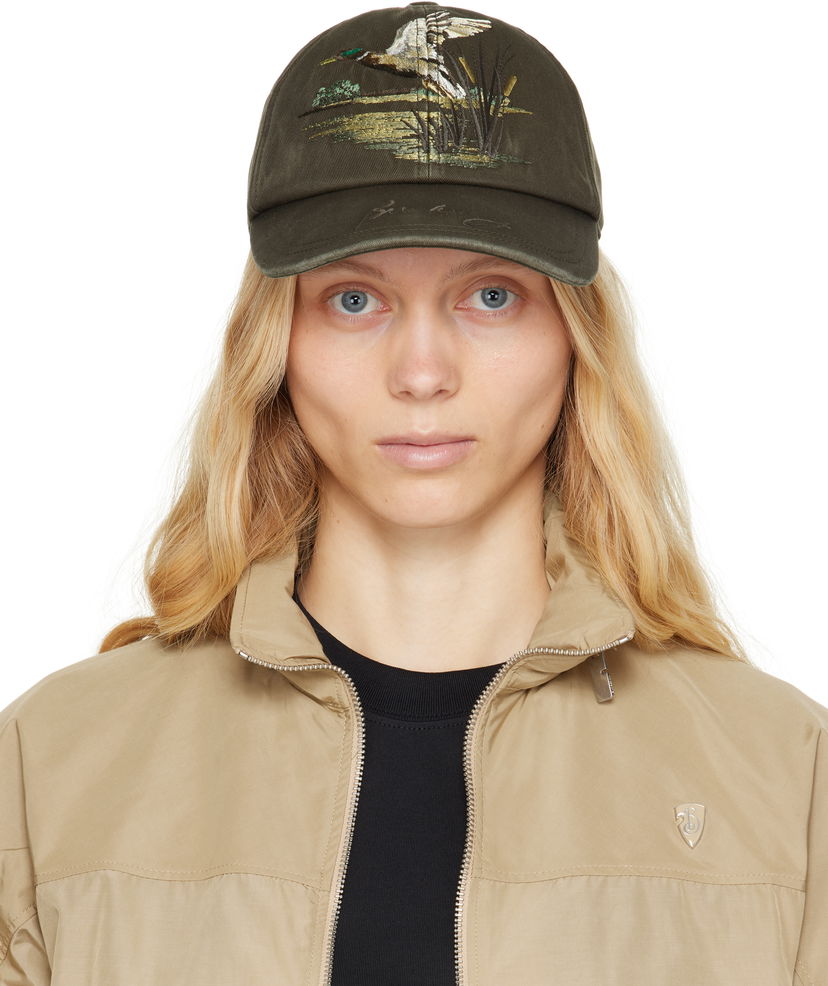 Кепка Burberry Burberry Duck Gabardine Baseball Cap Зелений | 8103757