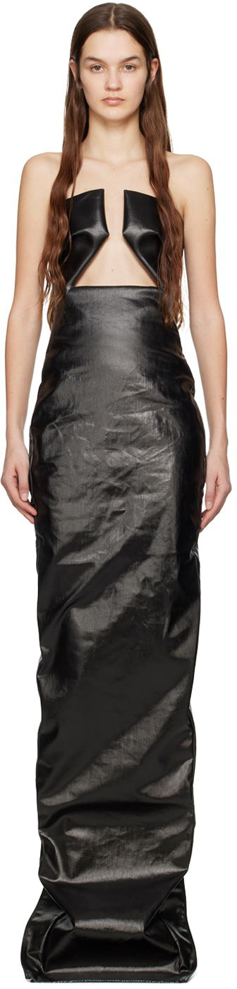 плаття Rick Owens Lacquered Maxi Dress чорний | RP01C5528 SLQ