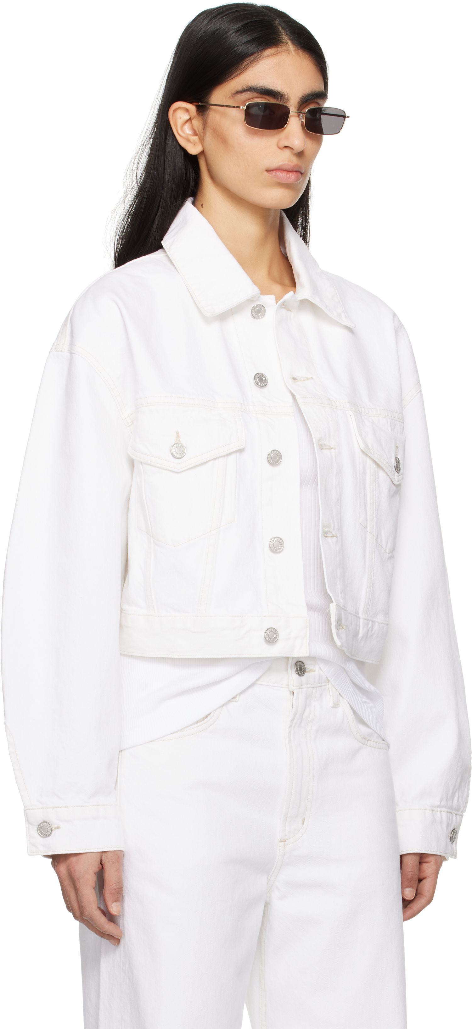 Куртка AGOLDE AGOLDE Palmer Cropped Denim Jacket білий | A5047-1183, 1