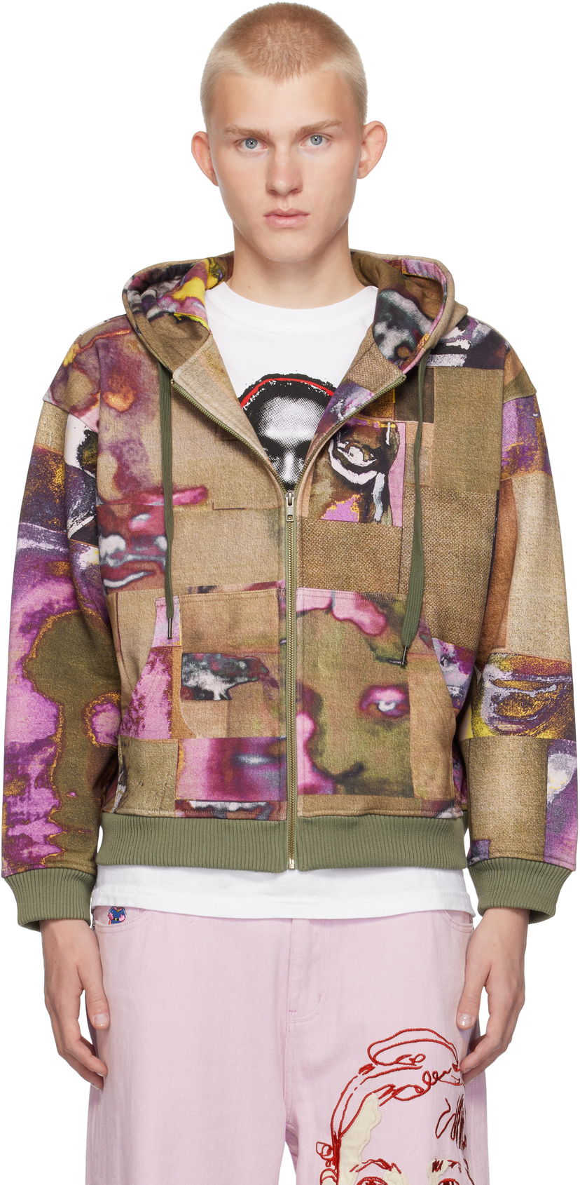 Світшоти KidSuper Faces Collage Zip Hoodie Різнокольоровий | AW24-HD-01