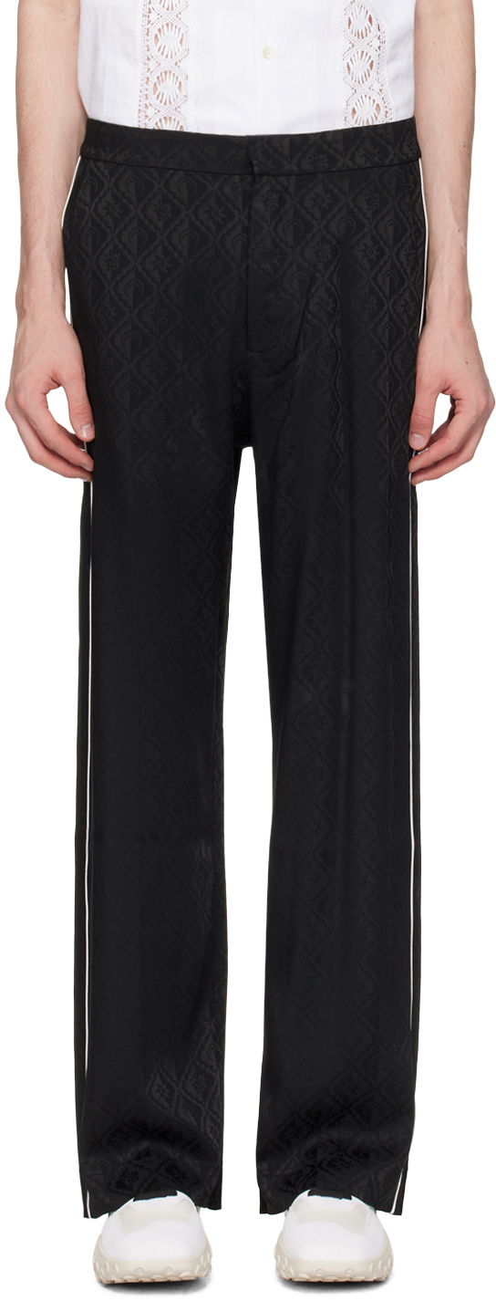 Штани Marine Serre Jacquard Trousers чорний | MPA044 CWOV0023