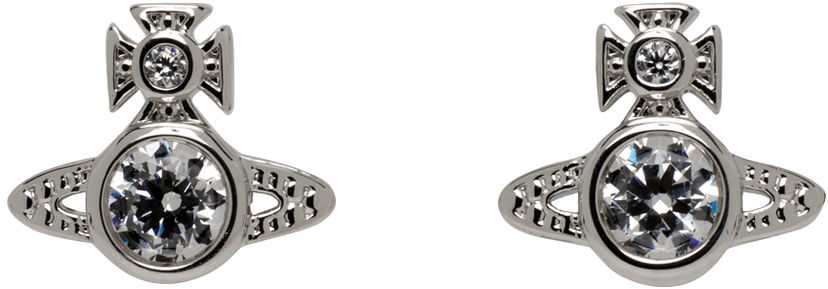 Сережки Vivienne Westwood Silver Orb Crystal Earrings Металік | 62010220-02P102-SM
