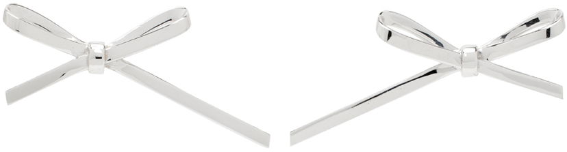 Сережки We11done We11done Bow Stud Earrings Металік | WD-AJ0-24-521-U-SV