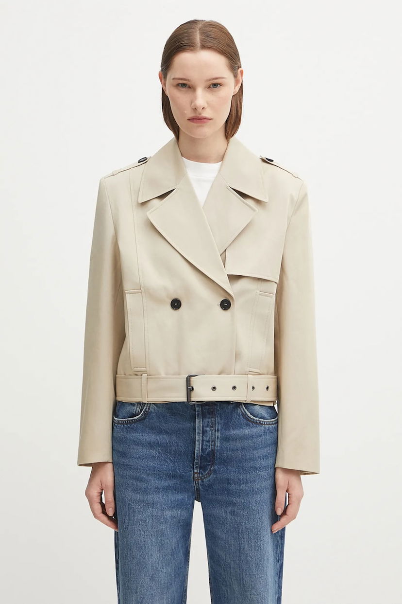 Куртка Anine Bing Anine Bing Greer Cropped Trench Jacket бежевий | A.01.11177