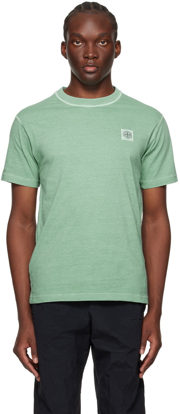 Футболка Stone Island Patch T-Shirt Зелений | 801523757