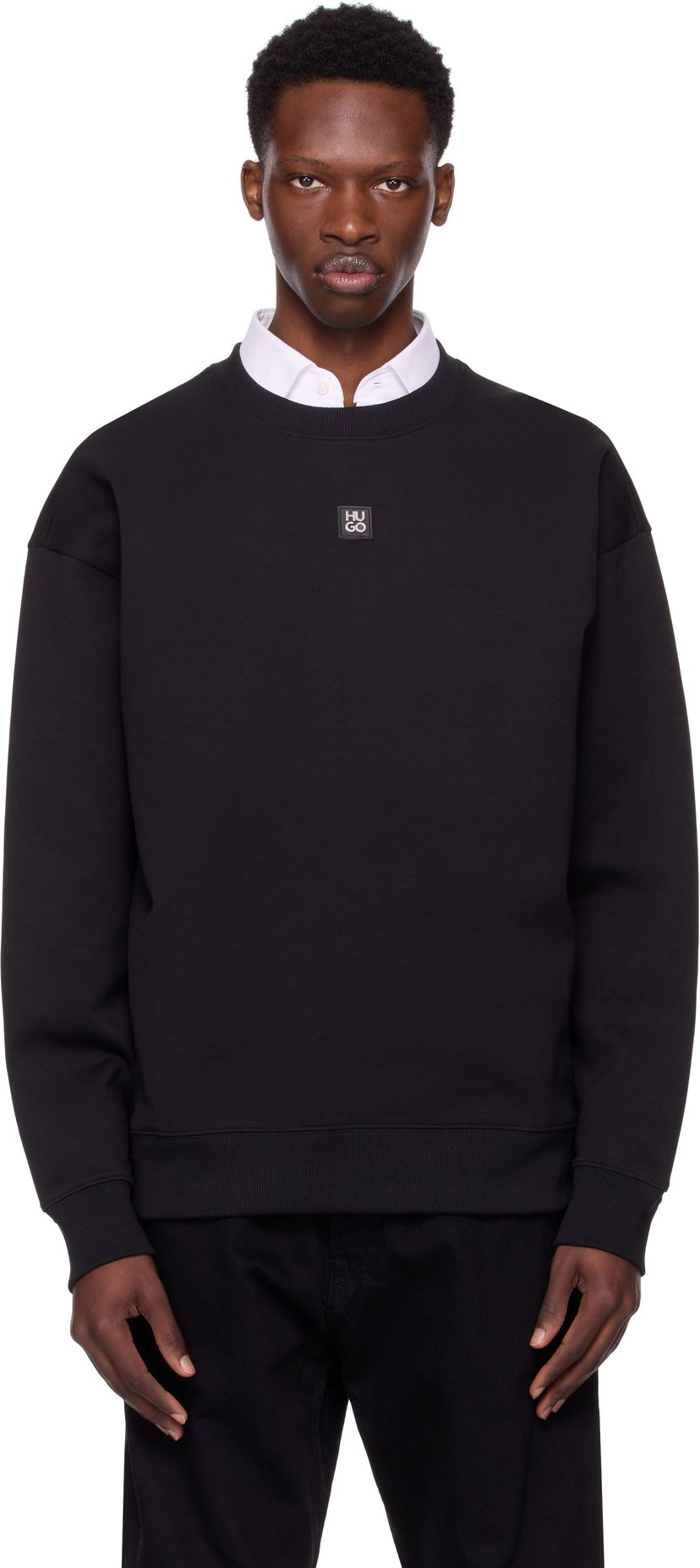Світшоти BOSS Hugo Stacked Logo Sweatshirt чорний | 50533689