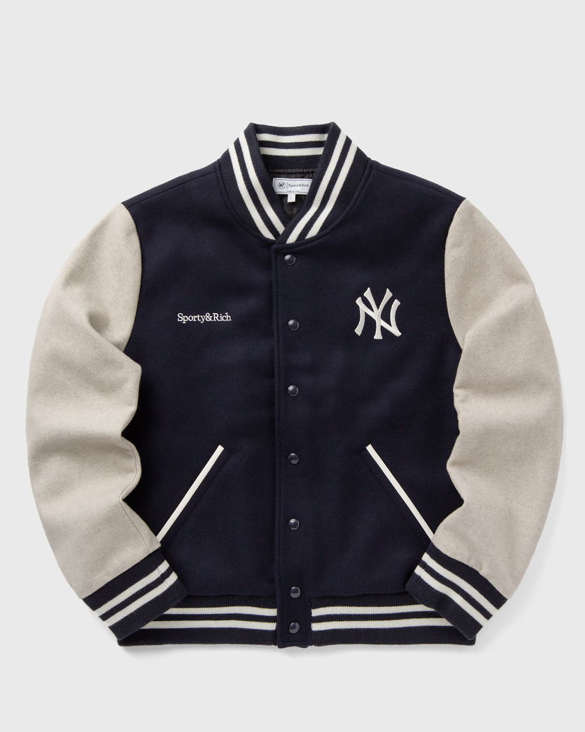 Куртка бомбер Sporty & Rich Sporty & Rich Champions Wool Varsity Jacket темно-синій | OW007623633BL111