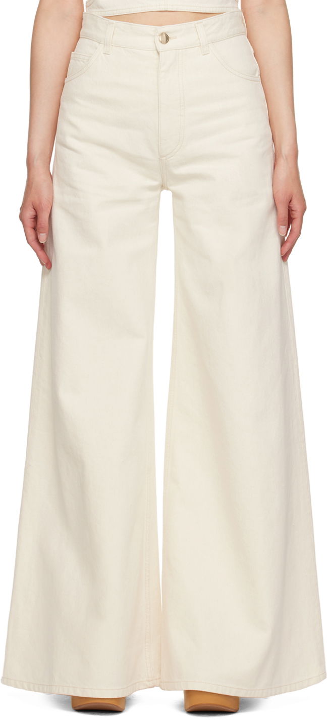 Джинси CHLOÉ Wide Leg Jeans білий | CHC23UDP22152