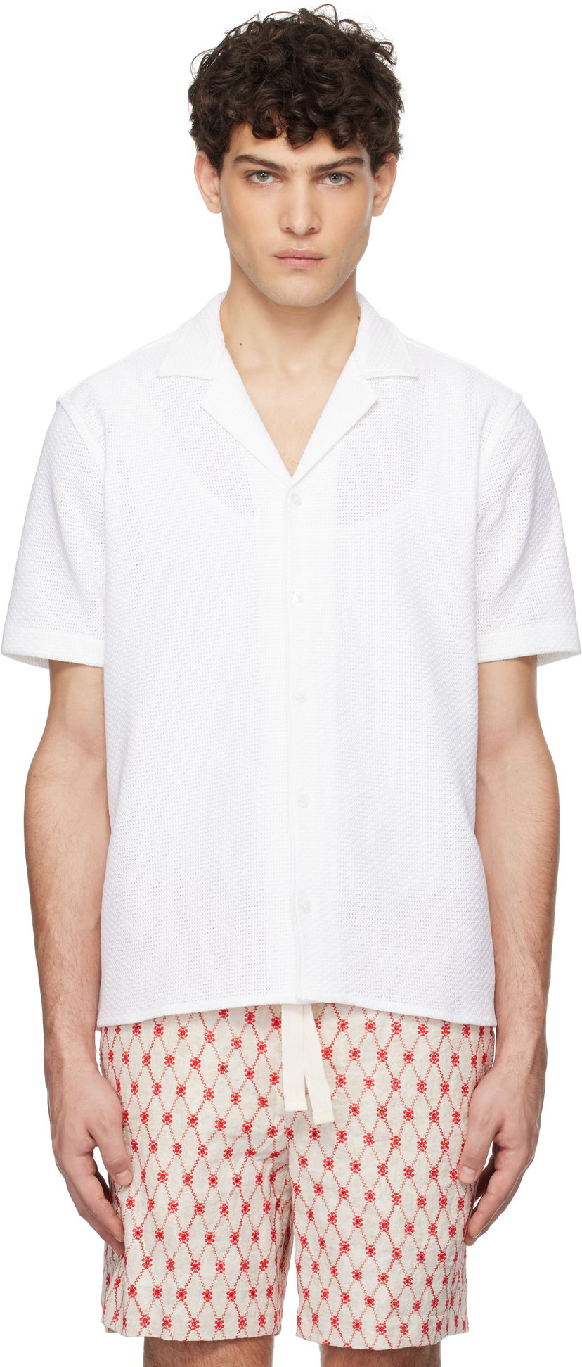 Сорочка Orlebar Brown Orlebar Brown Maitan Resort Shirt білий | 280072