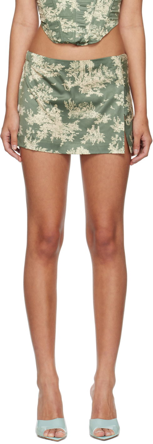 Спідниця Miaou Miaou Micro Mini Toile Skirt Зелений | 4012SS2MST