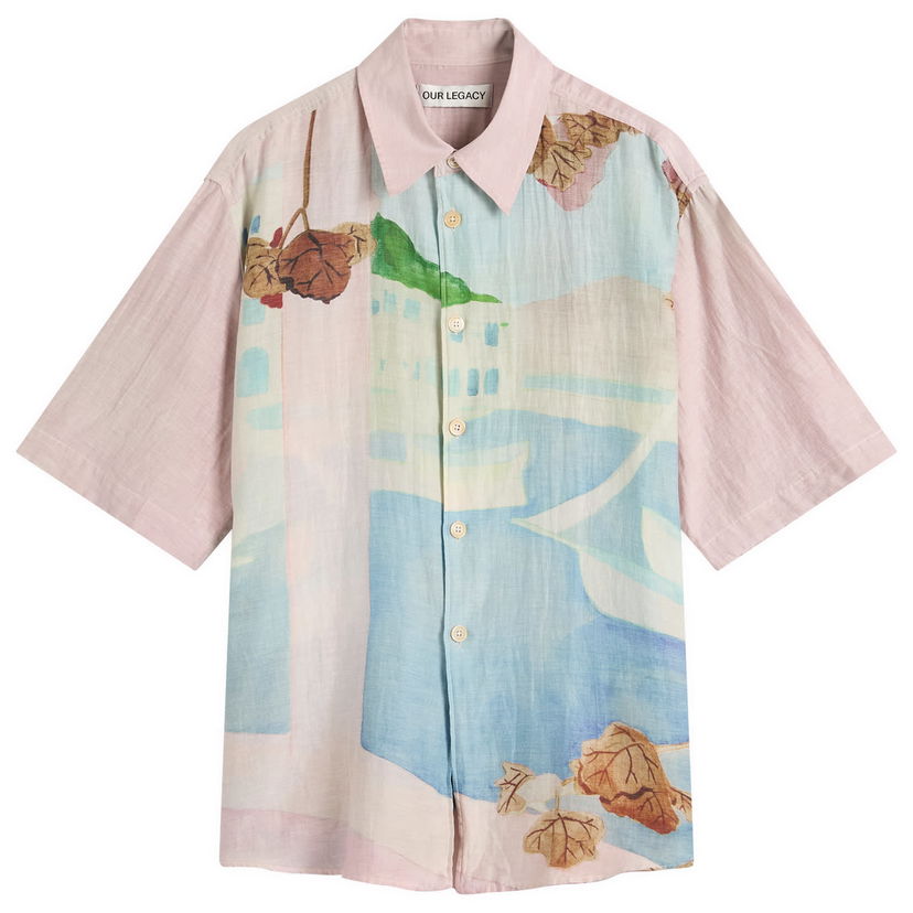 Сорочка OUR LEGACY Our Legacy Beyond Shirt Shortsleeve Marina Vista Print Рожевий | M2252BM