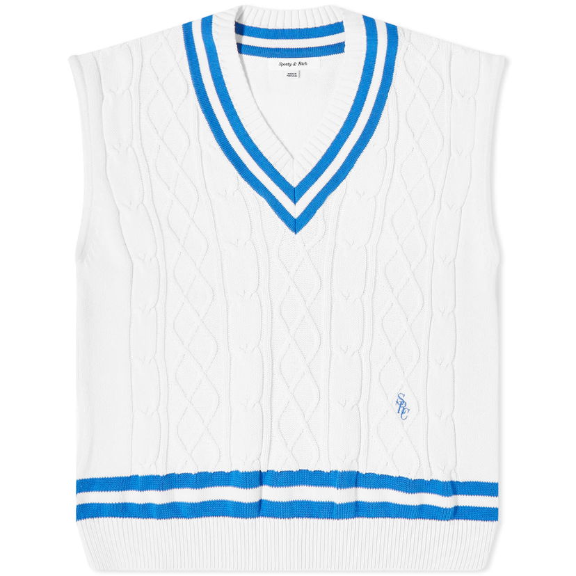 Жилет Sporty & Rich Sporty & Rich Cable Knit Vest білий | WS891WH