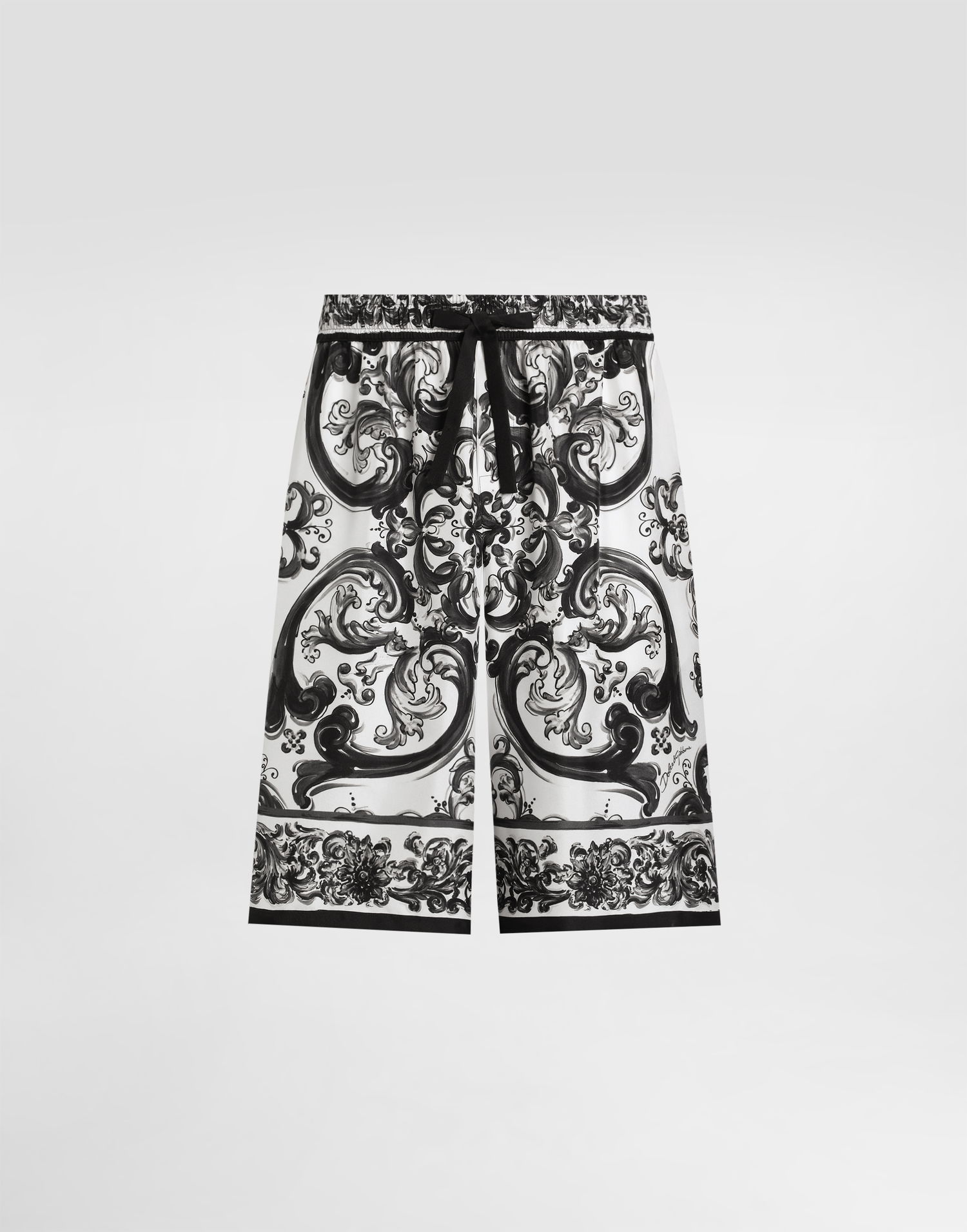 Шорти Dolce & Gabbana Dolce & Gabbana Majolica Print Silk Twill Shorts білий | GV37ATHI1S6HX5DQ, 0