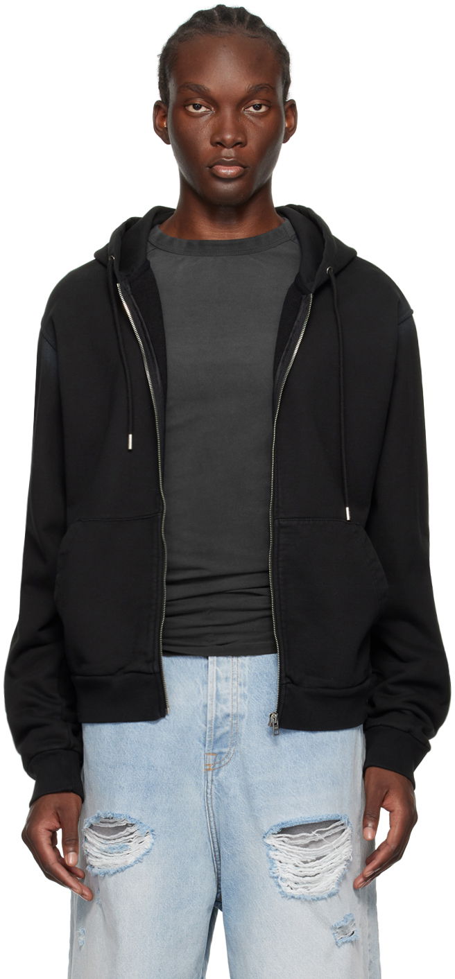 Світшоти We11done We11done Zip Hoodie чорний | WD-TJ2-24-812-U-BK