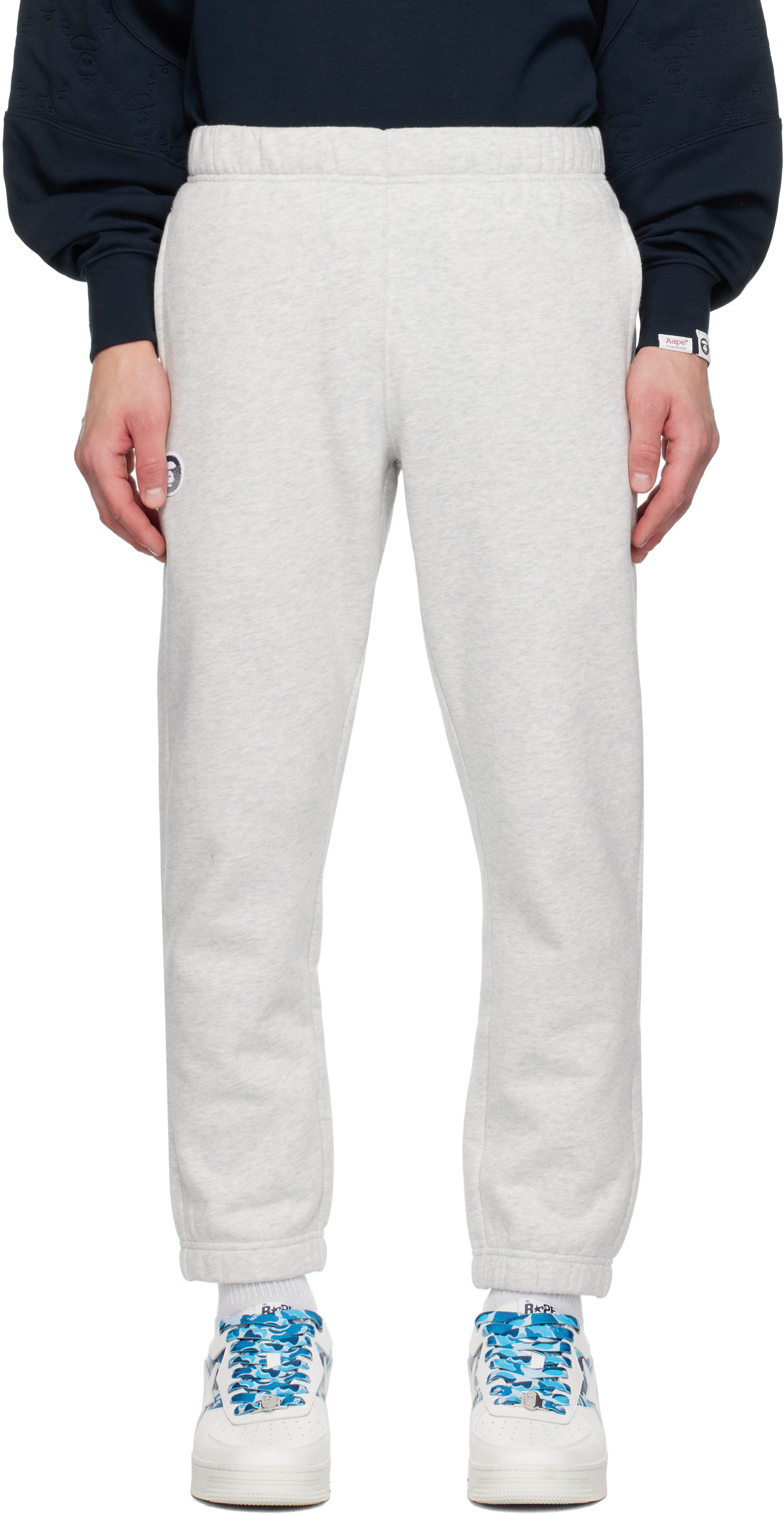 Спортивні штани AAPE by A Bathing Ape AAPE by A Bathing Ape Main Sweatpants Сірий | AAPPTMB638XANWH2, 0