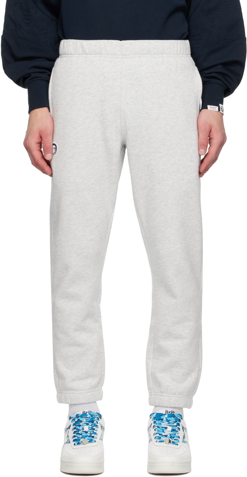 Спортивні штани AAPE by A Bathing Ape AAPE by A Bathing Ape Main Sweatpants Сірий | AAPPTMB638XANWH2