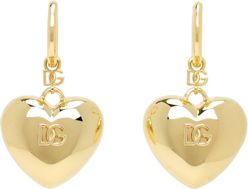Сережки Dolce & Gabbana Dolce&Gabbana Heart Drop Earrings Жовтий | WEQ8S1 W1111