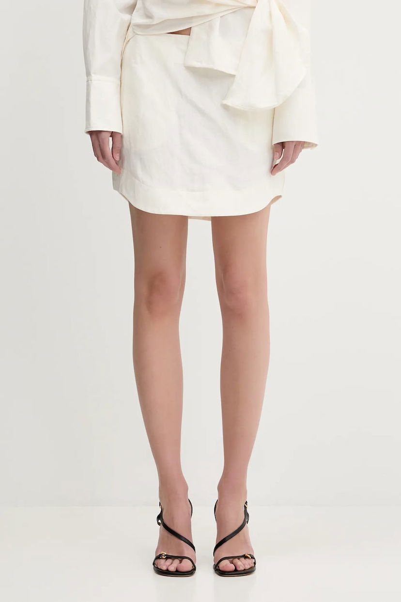 Спідниця JW Anderson JW Anderson Curved Hem Mini Skirt білий | SK0185.PG1690.002