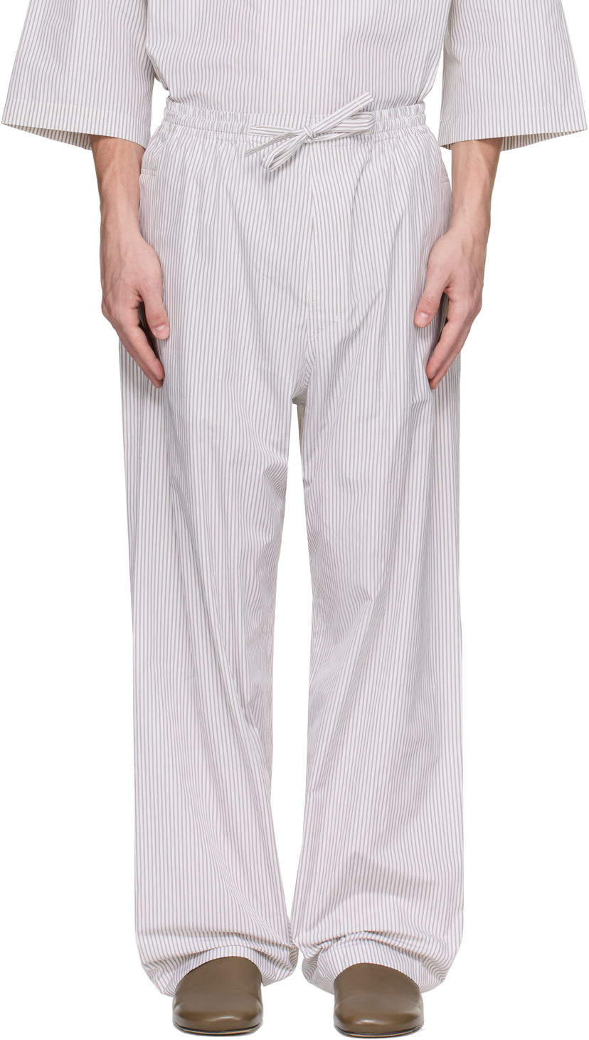 піжами LEMAIRE Lemaire Striped Pyjama Trousers білий | PA1211 LF1409
