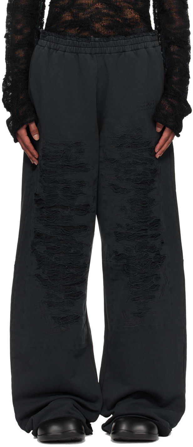 Спортивні штани Maison Margiela Distressed Sweatpants чорний | SH2KA0021 M25004