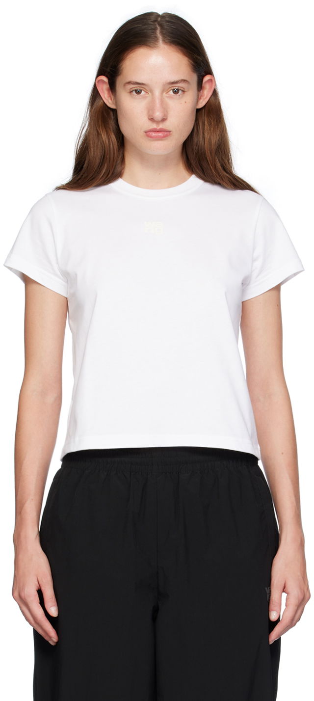 Футболка Alexander Wang Puff Logo Shrunken T-Shirt білий | 4CC3241521