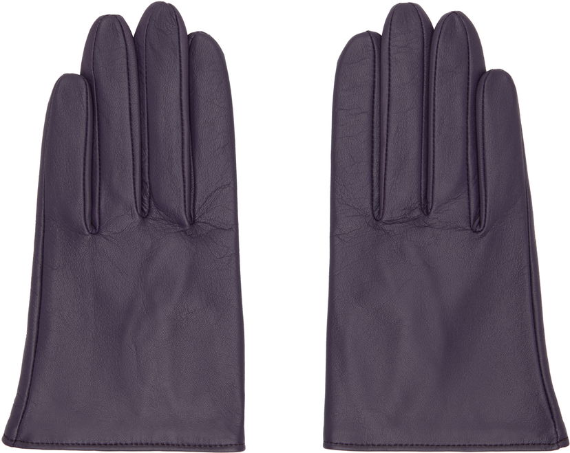 Рукавички Yohji Yamamoto YOHJI YAMAMOTO Short Leather Gloves Фіолетовий | FL-W01-771
