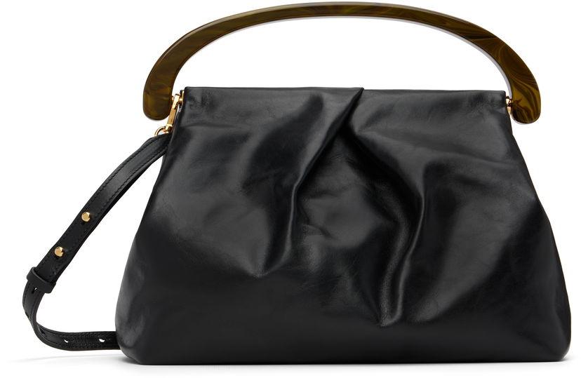 Сумочка Dries Van Noten Dries Van Noten Large Leather Top Handle Bag чорний | 252-011525-195