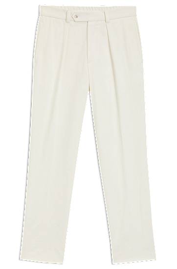 Штани BOSS BECKHAM x BOSS Stretch Cotton Trousers білий | 50549203