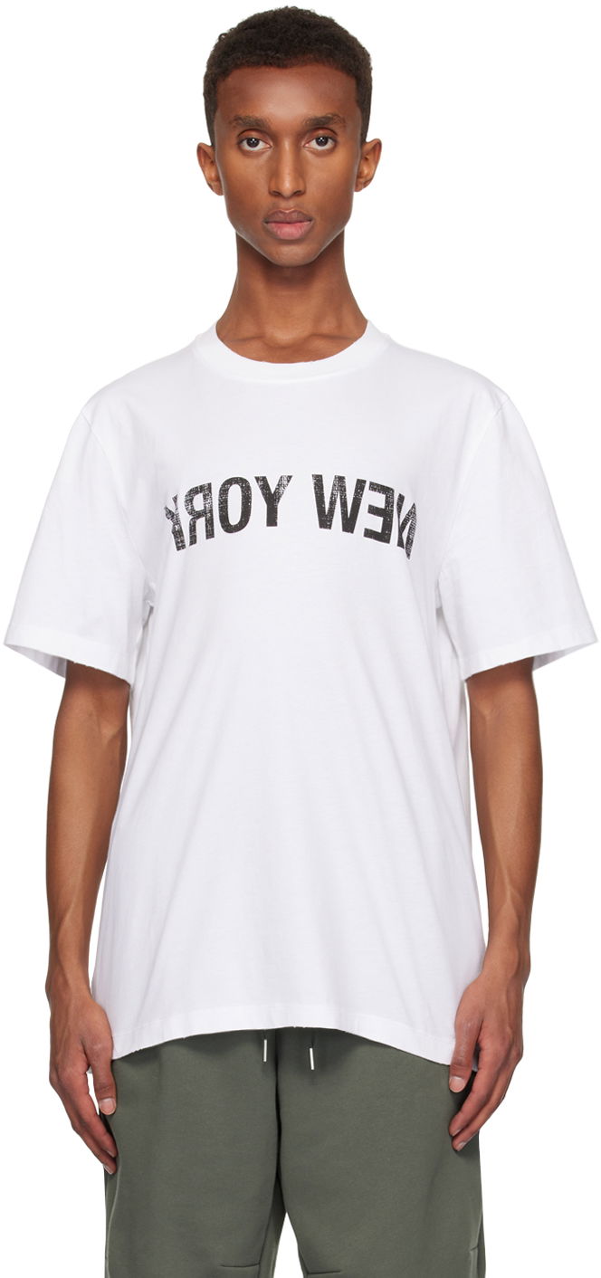 Футболка Helmut Lang 'New York' Graphic T-Shirt білий | O06HM512