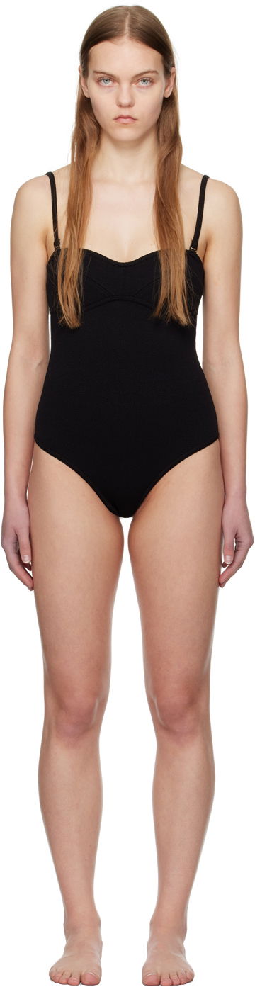 Боді Bottega Veneta Textured Bodysuit чорний | 782623 V40F0