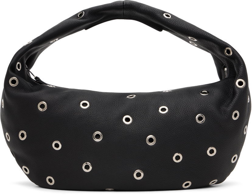 Сумочка Khaite Medium Eyelet Leather Shoulder Bag чорний | H6015-918