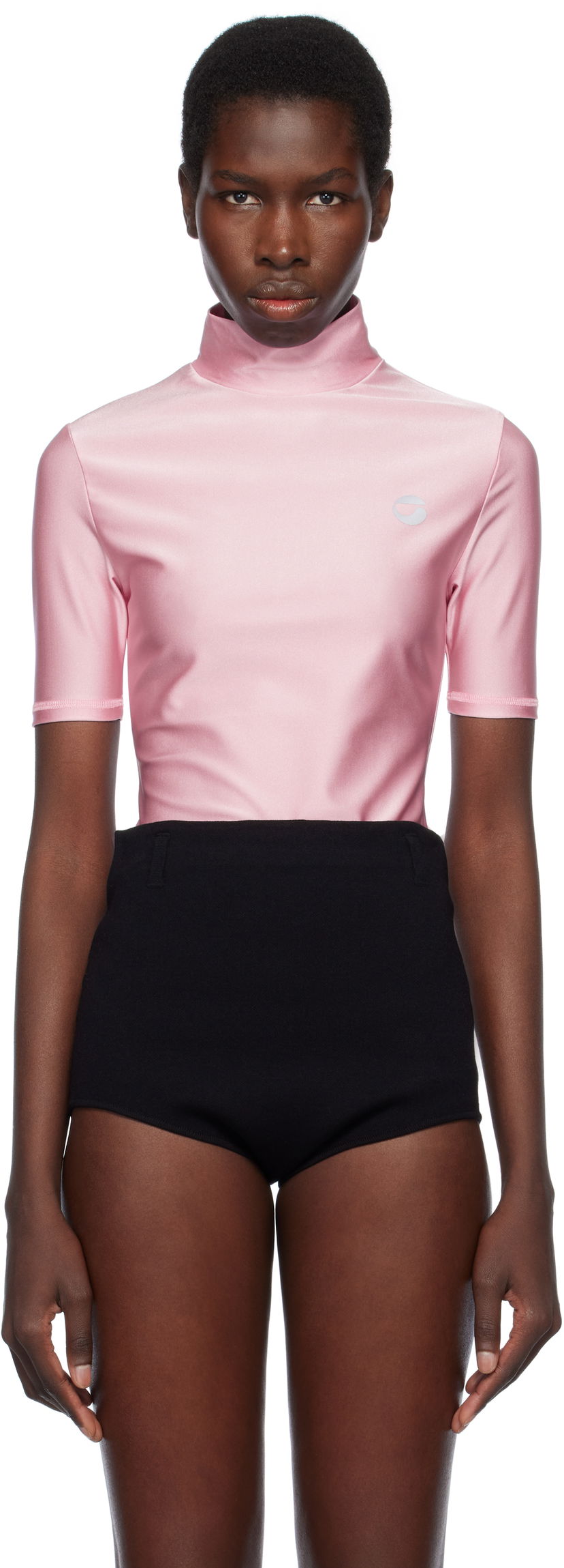 Футболка Coperni Coperni High Neck Fitted Top Рожевий | COPJS20BISF5001