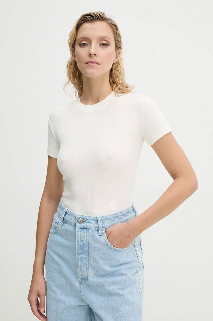 Футболка Nanushka Axton Fitted Short Sleeve T-shirt білий | NW24PFTP2490