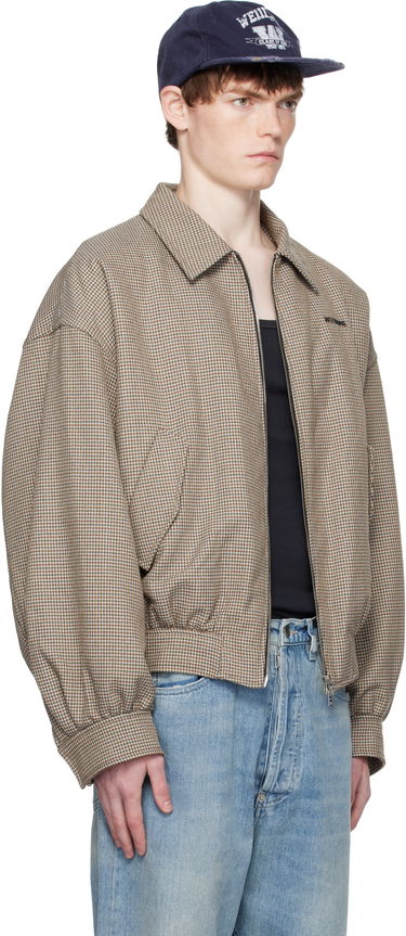 Куртка бомбер We11done We11done Checkered Bomber Jacket Коричневий | WD-JK2-25-013-M-BG, 1