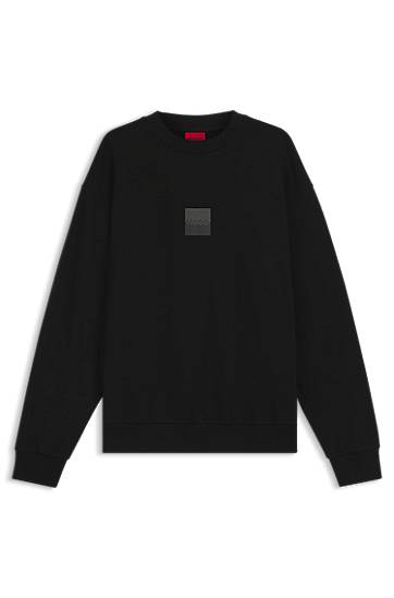 Світшоти BOSS Cotton-Terry Sweatshirt with Split Logo чорний | 50542847