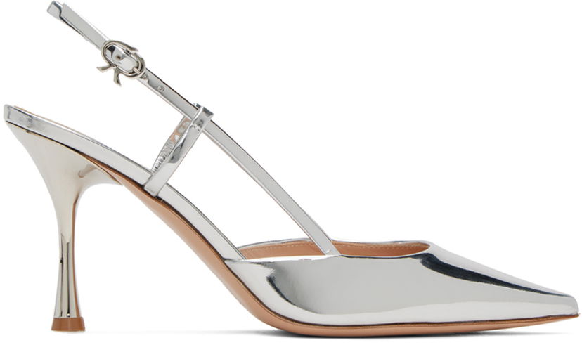 Кросівки та взуття Gianvito Rossi Women's Slingback Metallic Pumps Металік | G95335.85LAC.MET