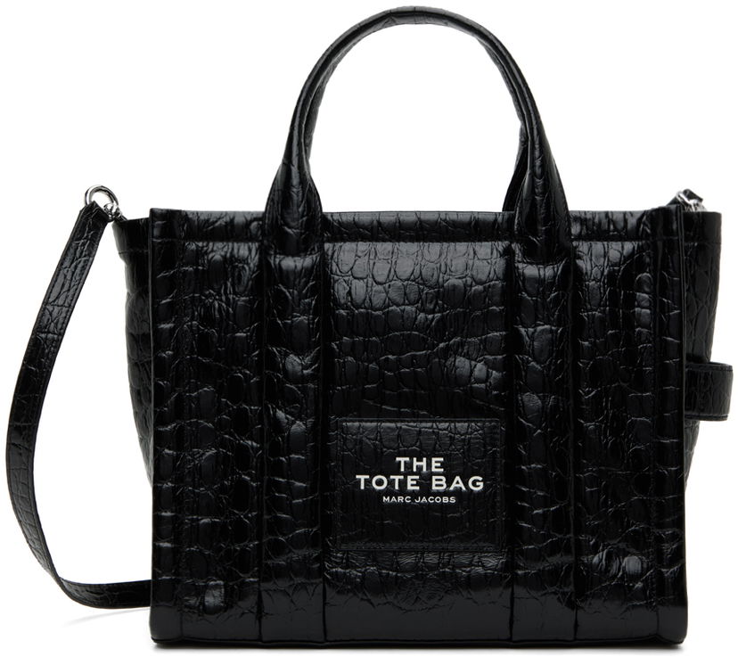 сумка-тоут Marc Jacobs Marc Jacobs Small Croc-Embossed Tote Bag чорний | H045L01RE22