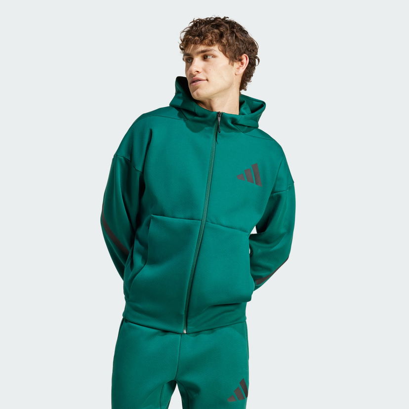 Світшоти adidas Performance Z.N.E. Full-Zip Hooded Зелений | JF6539