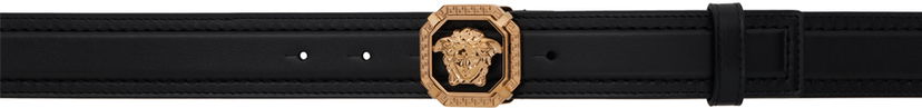 Ремені Versace Black 'La Medusa' Leather Belt чорний | 1016069_1A11250