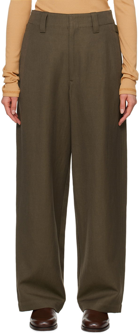 Штани LEMAIRE Lemaire Maxi Trousers Зелений | PA1083 LF1252