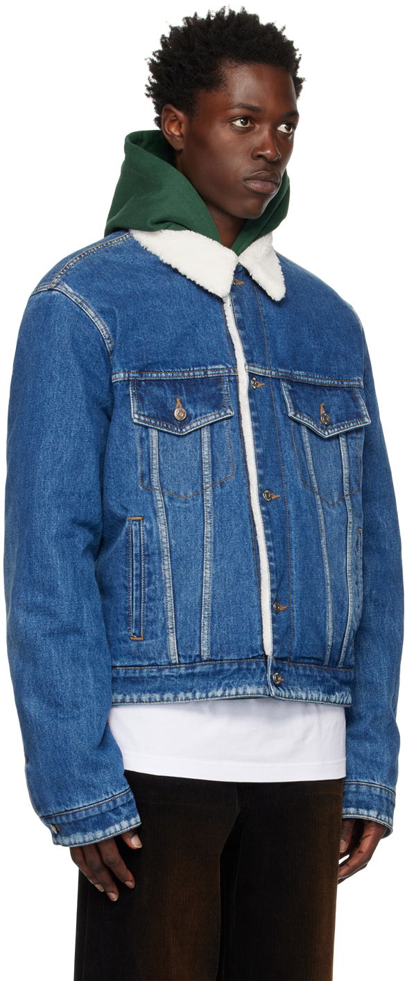 Куртка We11done We11done Regular-Fit Sherpa Denim Jacket Синій | WD-DJ3-22-362-U-BL, 1