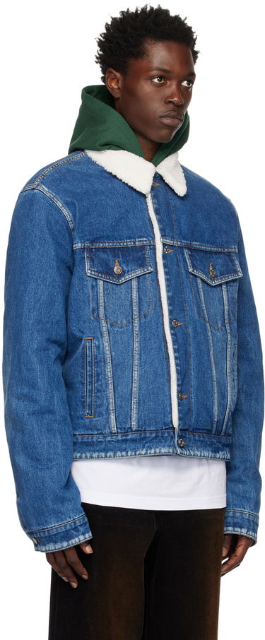 Куртка We11done We11done Regular-Fit Sherpa Denim Jacket Синій | WD-DJ3-22-362-U-BL, 1