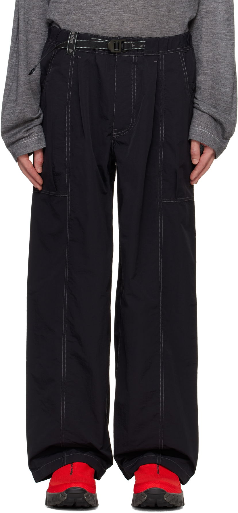 Штани and wander Crinkled Nylon Trousers чорний | 5744282182